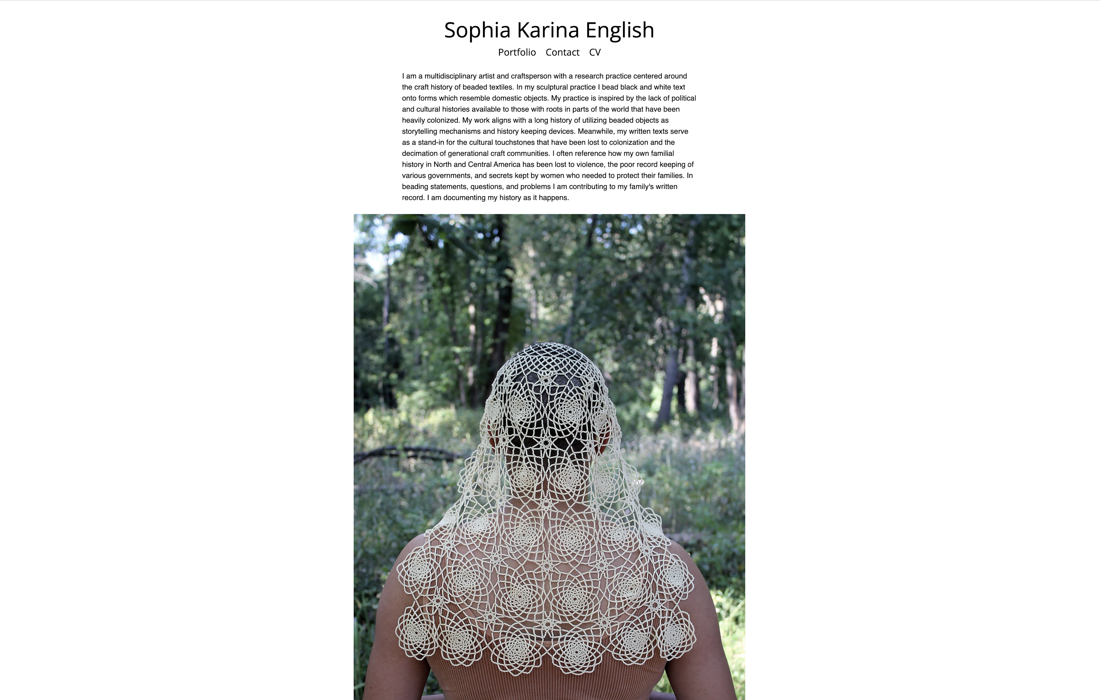 Sophia Karina English Webpage Screenshot